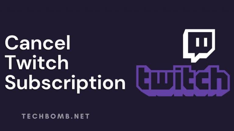 Cancel Twitch Subscription